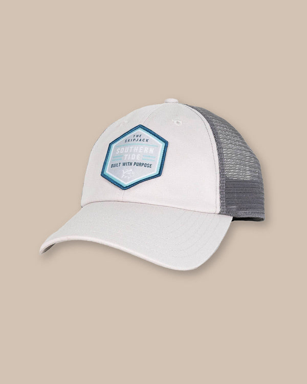 The front view of the Southern Tide Southern Tide Built With Purpose Trucker by Southern Tide - Grey