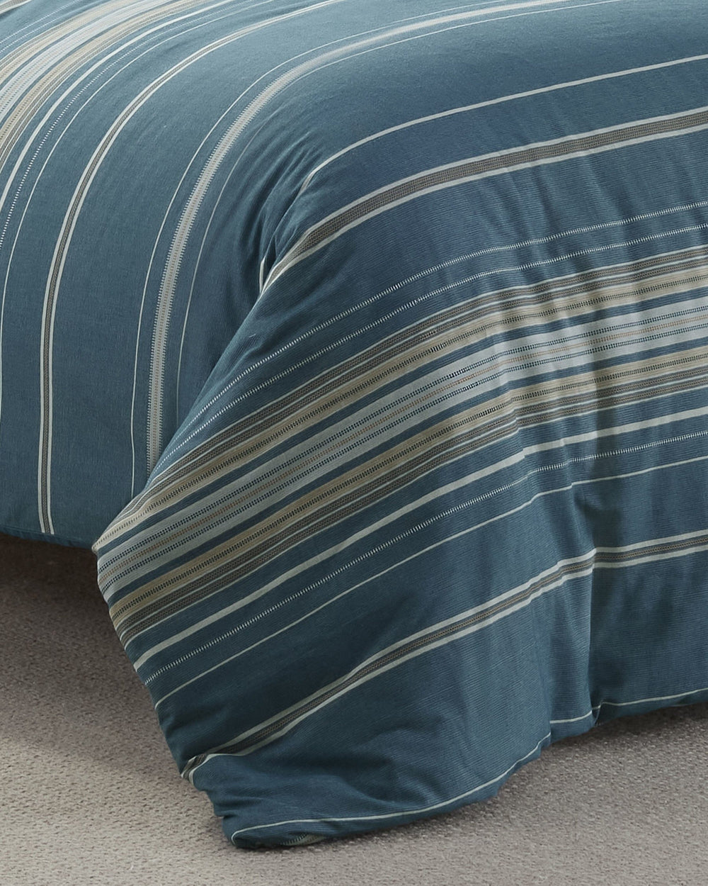 The front view of the Southern Tide Camden Comforter Set by Southern Tide - Navy