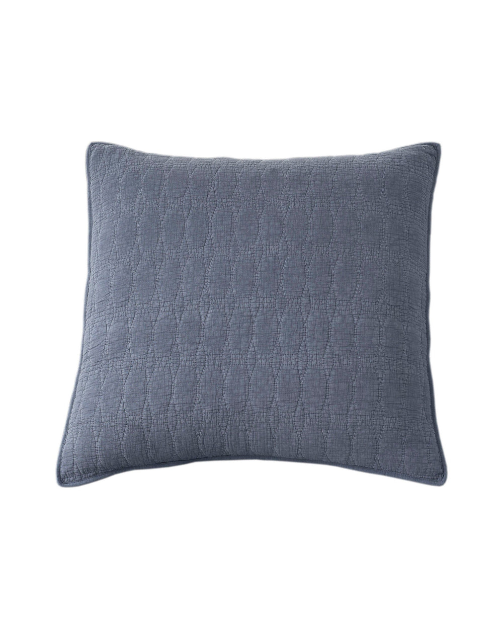 The front view of the Southern Tide Laurel Grove Euro Sham by Southern Tide - Navy