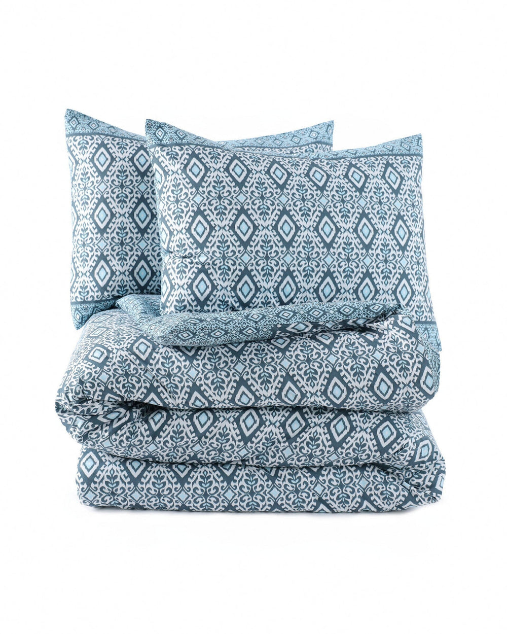 The front view of the Southern Tide Summerfield Comforter Set by Southern Tide - Jade