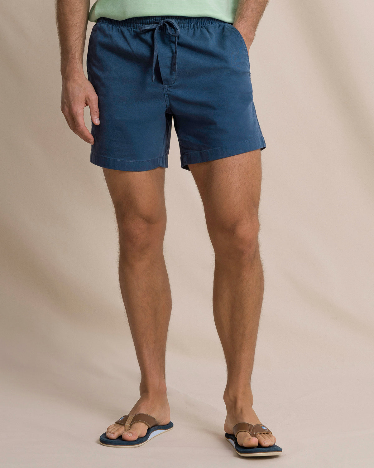 The front view of the Southern Tide Surf Rider Short by Southern Tide - Nautical Blue