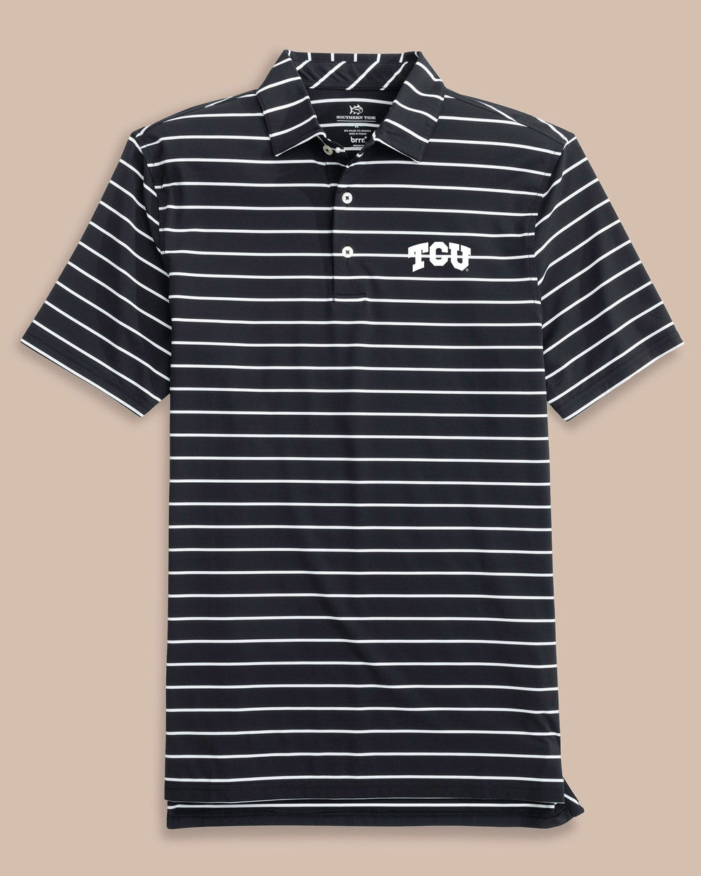 TCU Horned Frogs brrr°®-eeze Desmond Stripe Polo C_Polo Shirts Southern Tide 