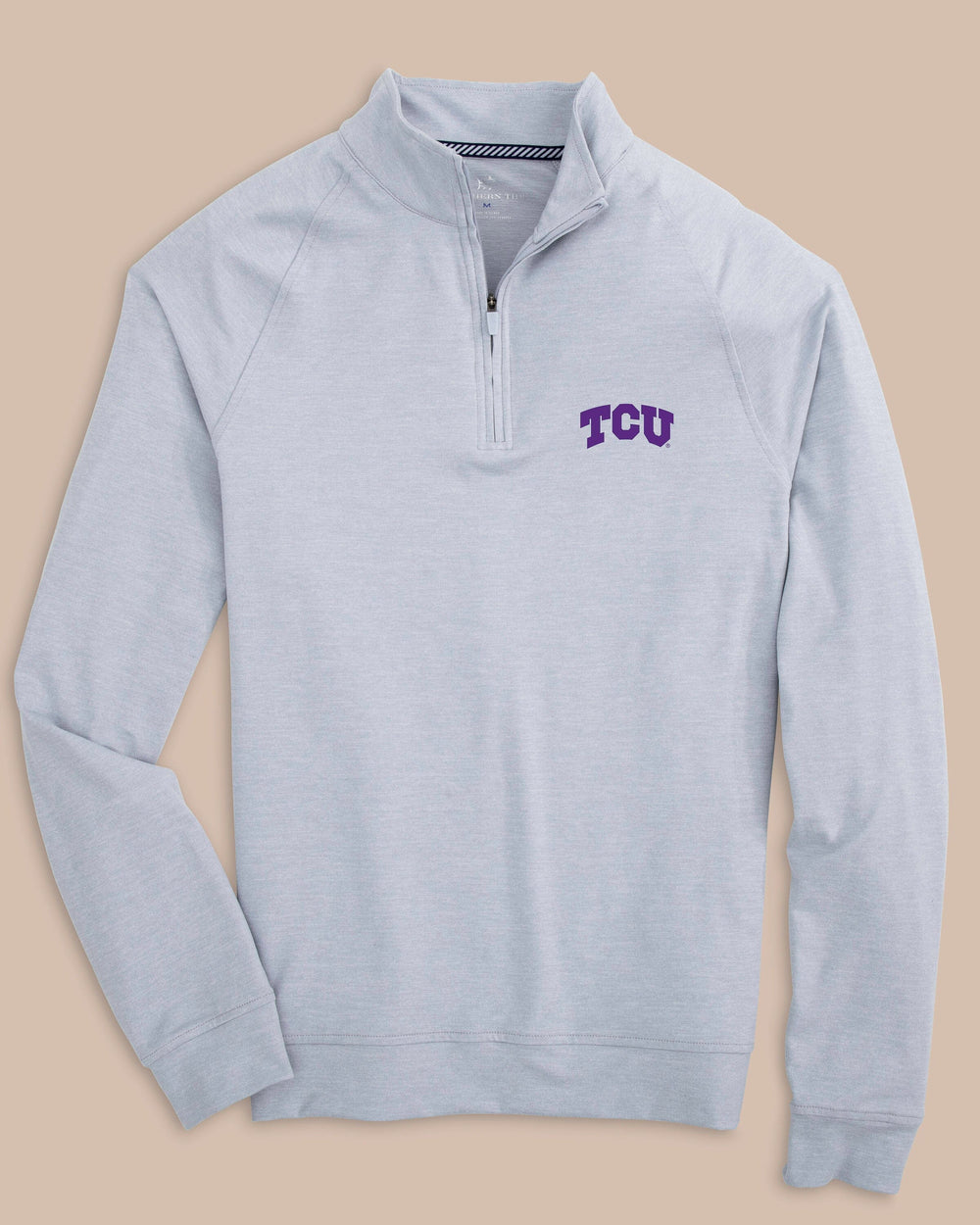 TCU Horned Frogs Cruiser Heather Quarter Zip Pullover C_Outerwear Southern Tide 