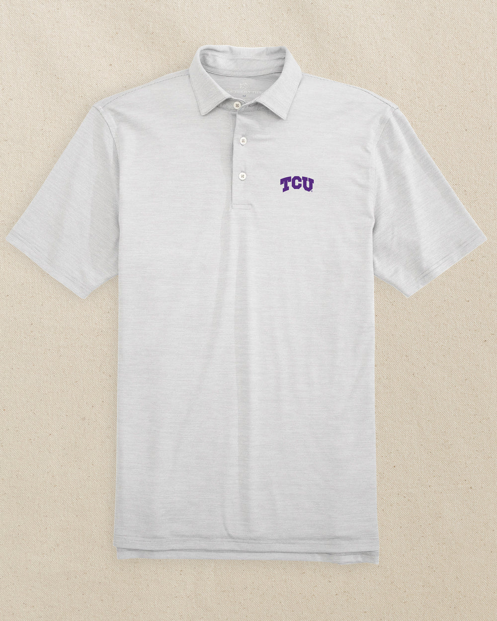 TCU Horned Frogs Driver Spacedye Polo Shirt C_Polo Shirts Southern Tide 