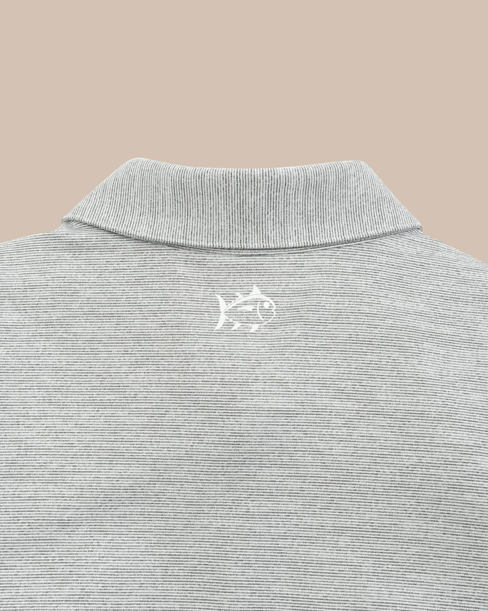 The yoke view of the Team Colors Driver Spacedye Polo Shirt by Southern Tide - Black