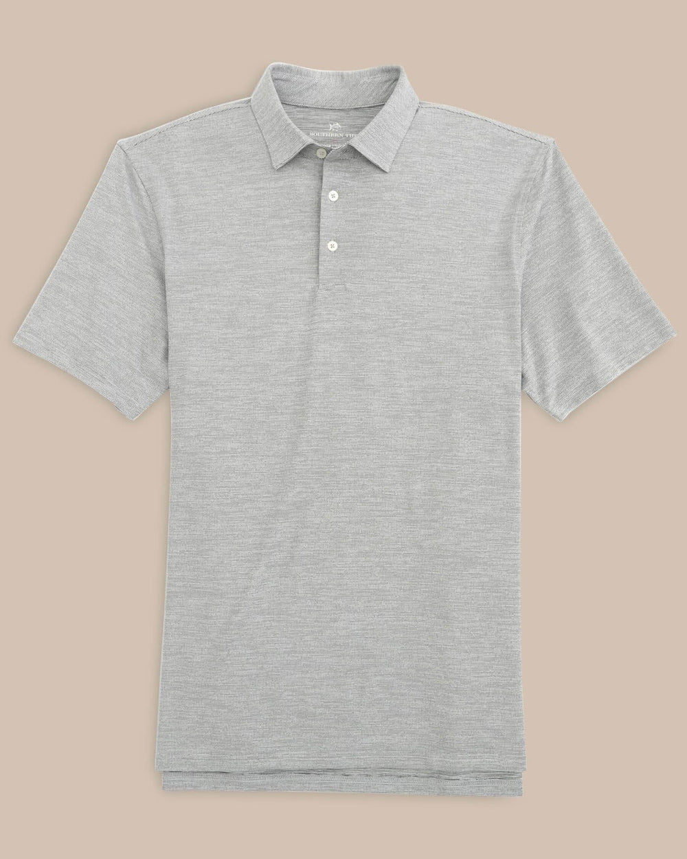 The front view of the Team Colors Driver Spacedye Polo Shirt by Southern Tide - Black