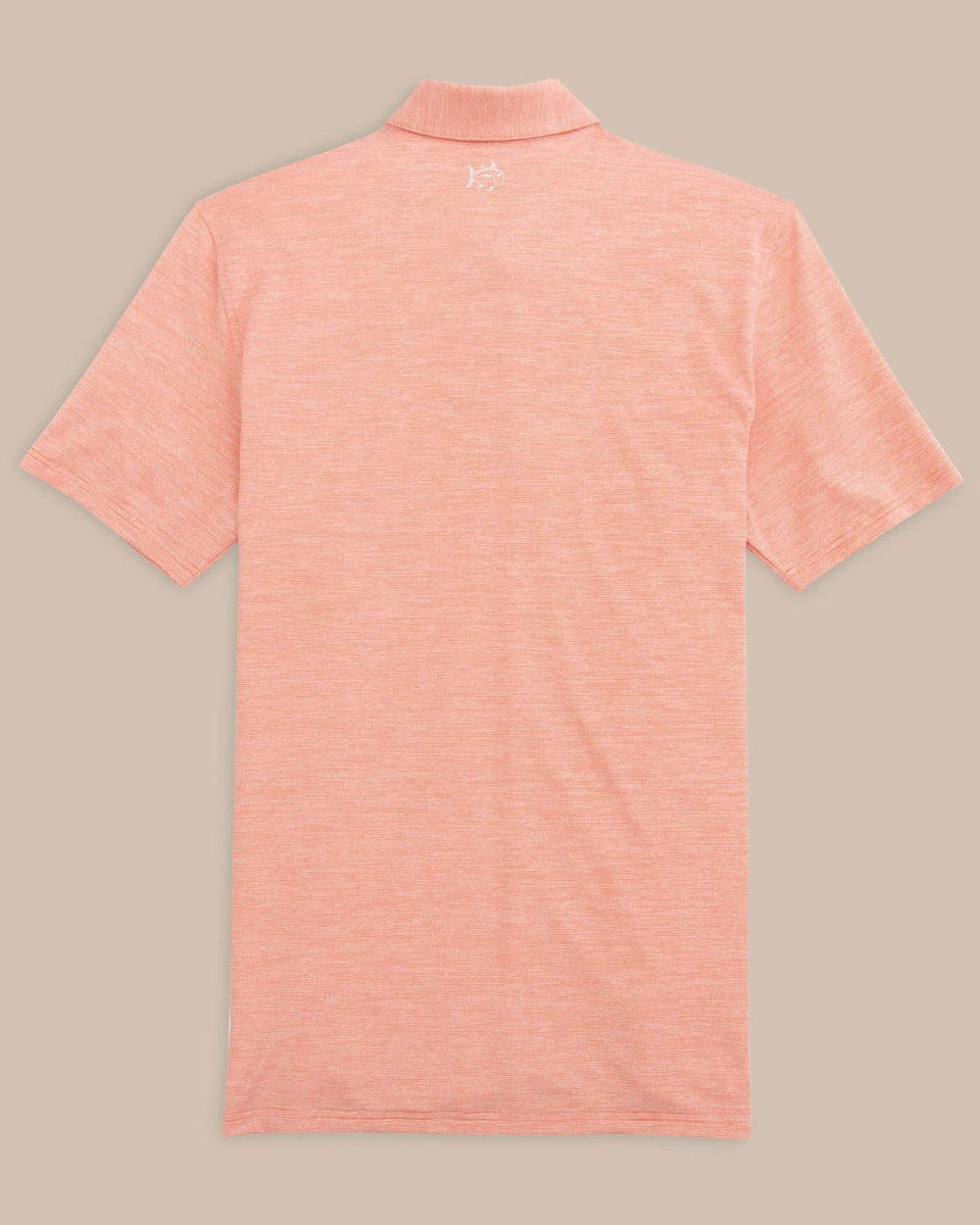 The back view of the Auburn Tigers Driver Spacedye Polo Shirt by Southern Tide - Endzone Orange