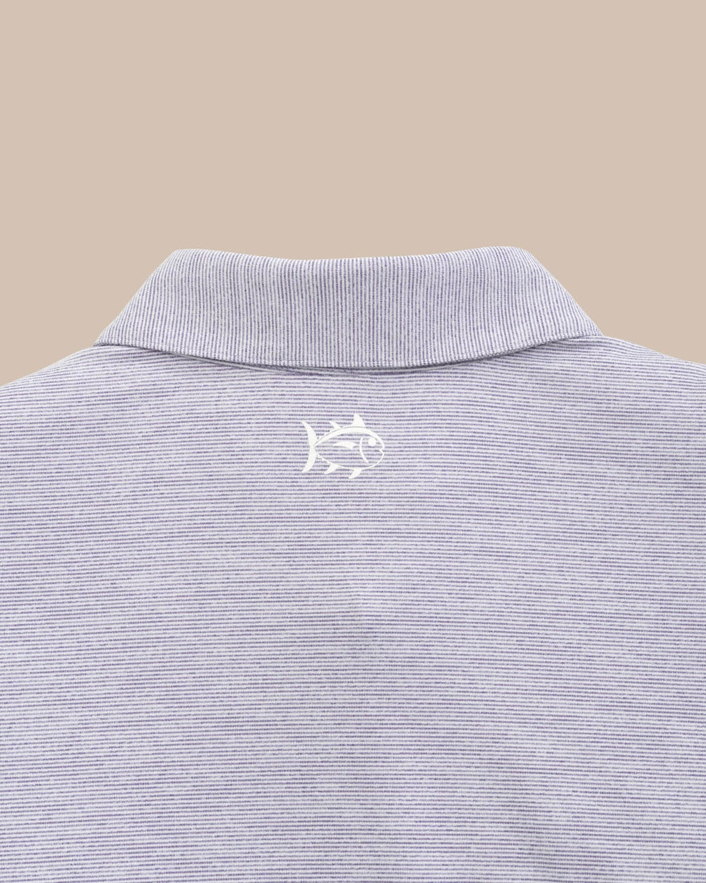 The yoke view of the Team Colors Driver Spacedye Polo Shirt by Southern Tide - Regal Purple