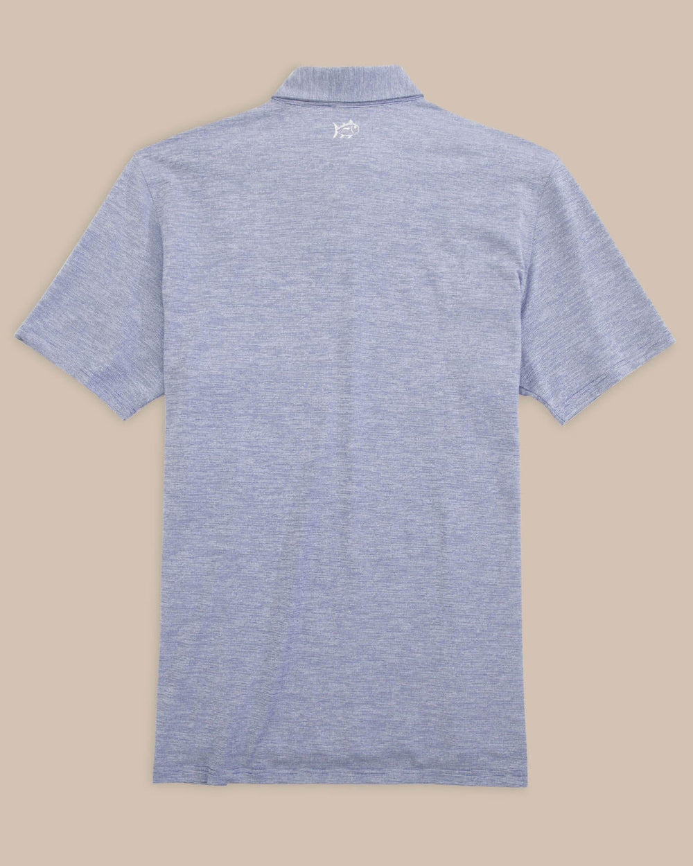 The back view of the Team Colors Driver Spacedye Polo Shirt by Southern Tide - University Blue