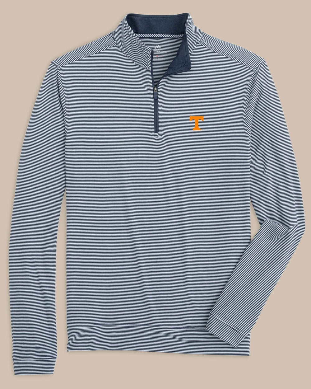Tennessee Vols Cruiser Micro-Stripe Heather Quarter Zip C_Outerwear Southern Tide 