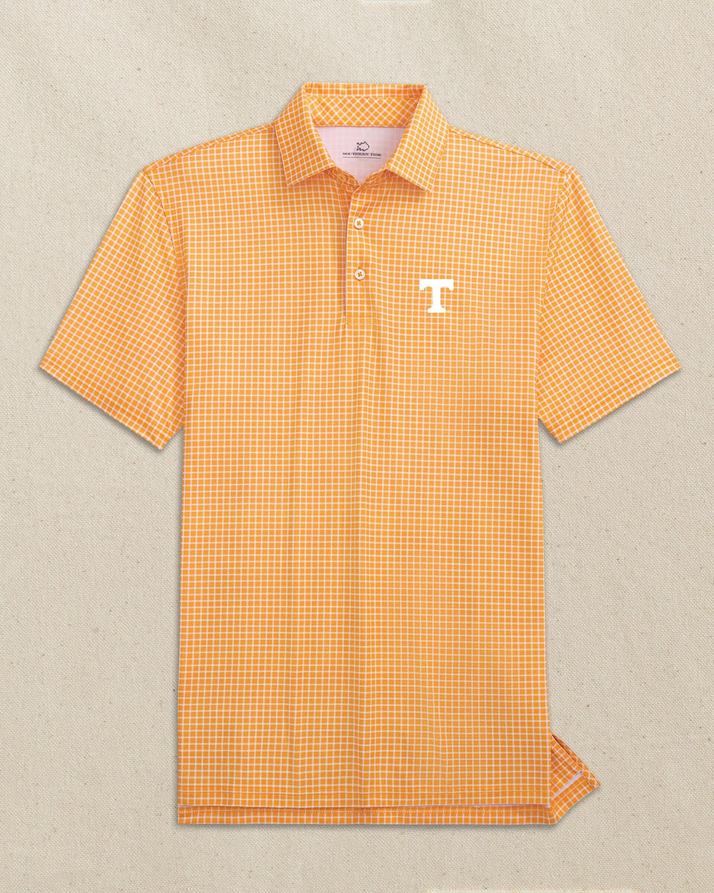 Tennessee Vols Driver Dunes Edge Plaid Polo C_Polo Shirts Southern Tide 