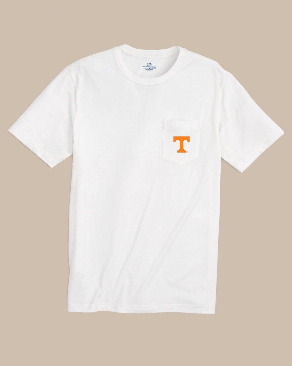 The front view of the Southern Tide Tennessee Vols Gameday Embroidered Short Sleeve T-Shirt by Southern Tide - Classic White