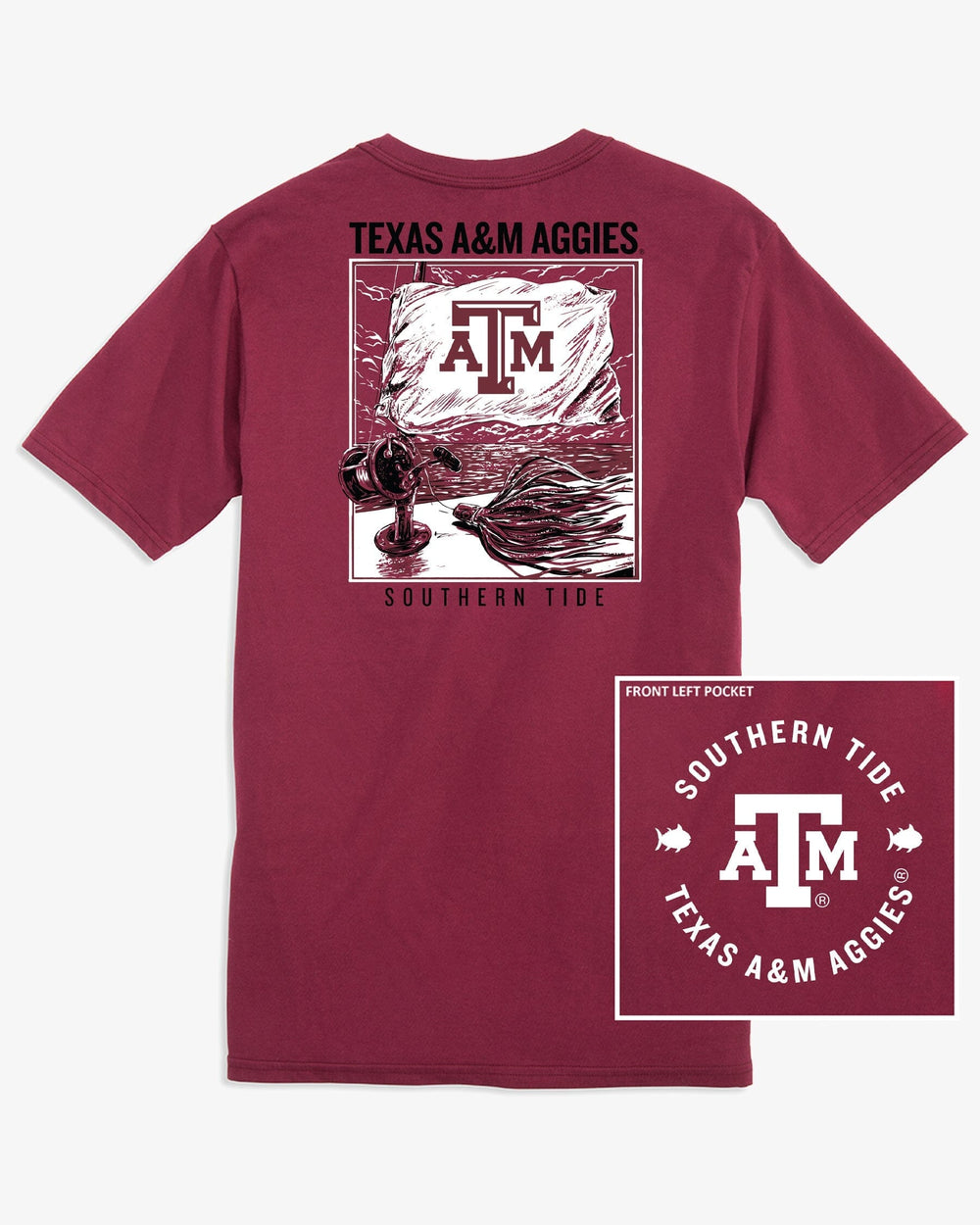 Texas A&M Aggies Fishing Flag T-Shirt C_T-Shirts Southern Tide 