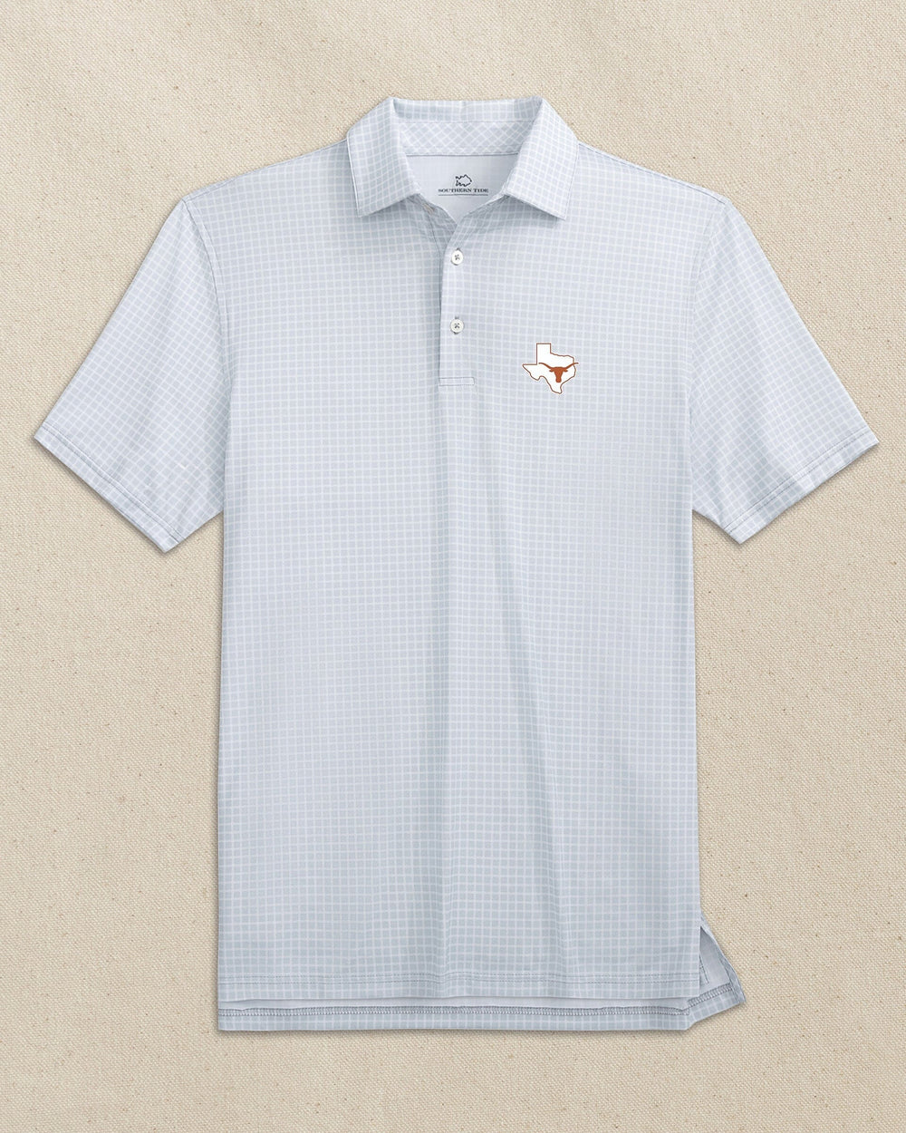 Texas Longhorns State Driver Dunes Edge Plaid Polo C_Polo Shirts Southern Tide 
