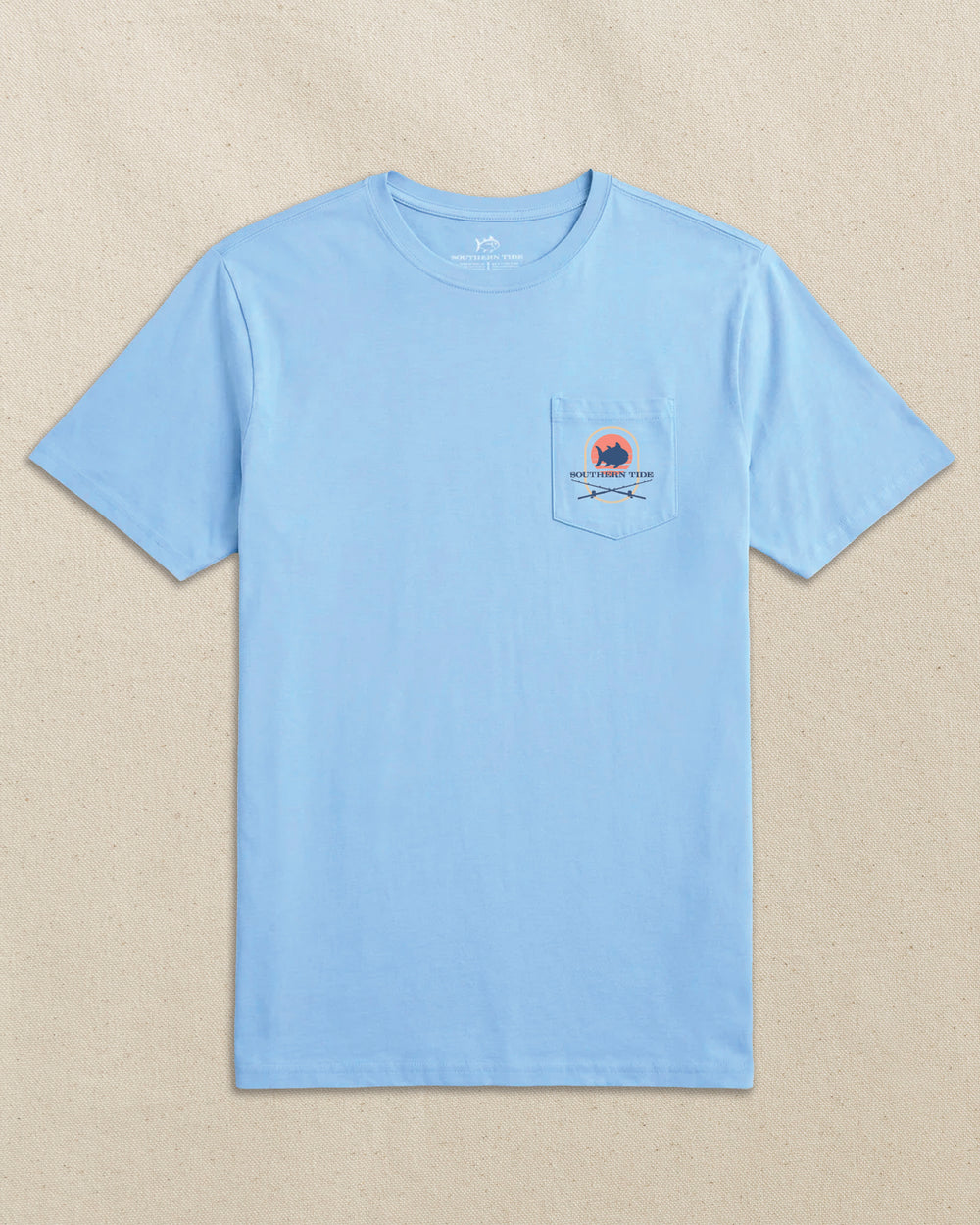 The front view of the Southern Tide The Skipjack Deep Sea Fishing Boat Short Sleeve T-Shirt by Southern Tide - Ocean Channel