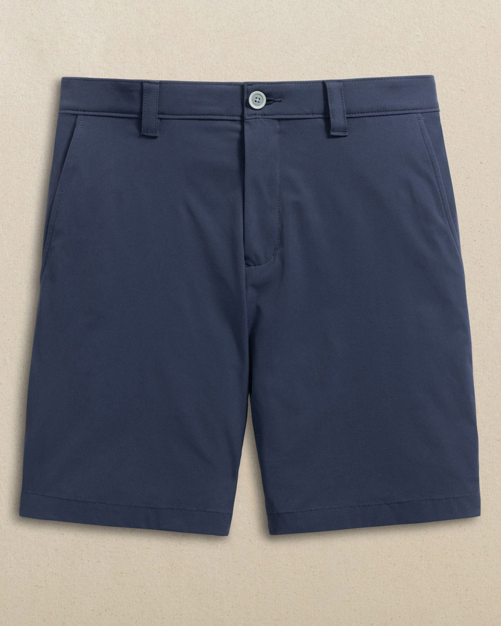 The front view of the Southern Tide UNC Tar Heels brrr°®-die 8" Performance Short by Southern Tide - True Navy