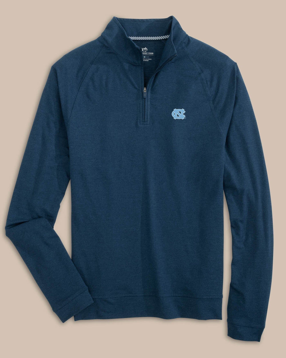 UNC Tar Heels Cruiser Heather Quarter Zip Pullover C_Outerwear Southern Tide 