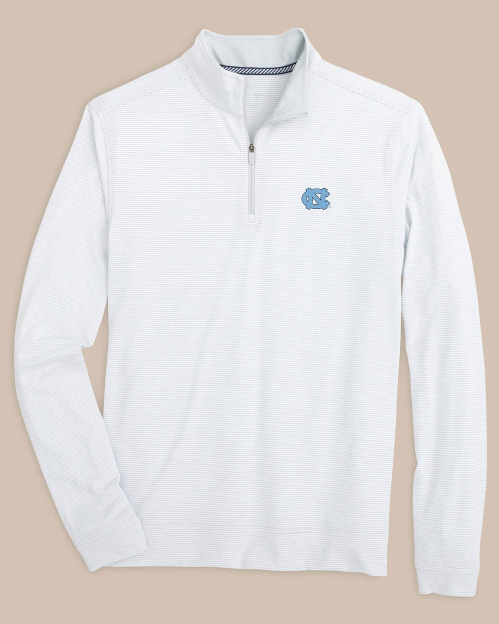 UNC Tar Heels Cruiser Micro-Stripe Heather Quarter Zip C_Outerwear Southern Tide 