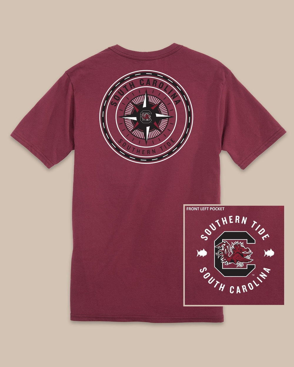USC Gamecocks Gameday Collegiate Compass T-Shirt C_T-Shirts Southern Tide 