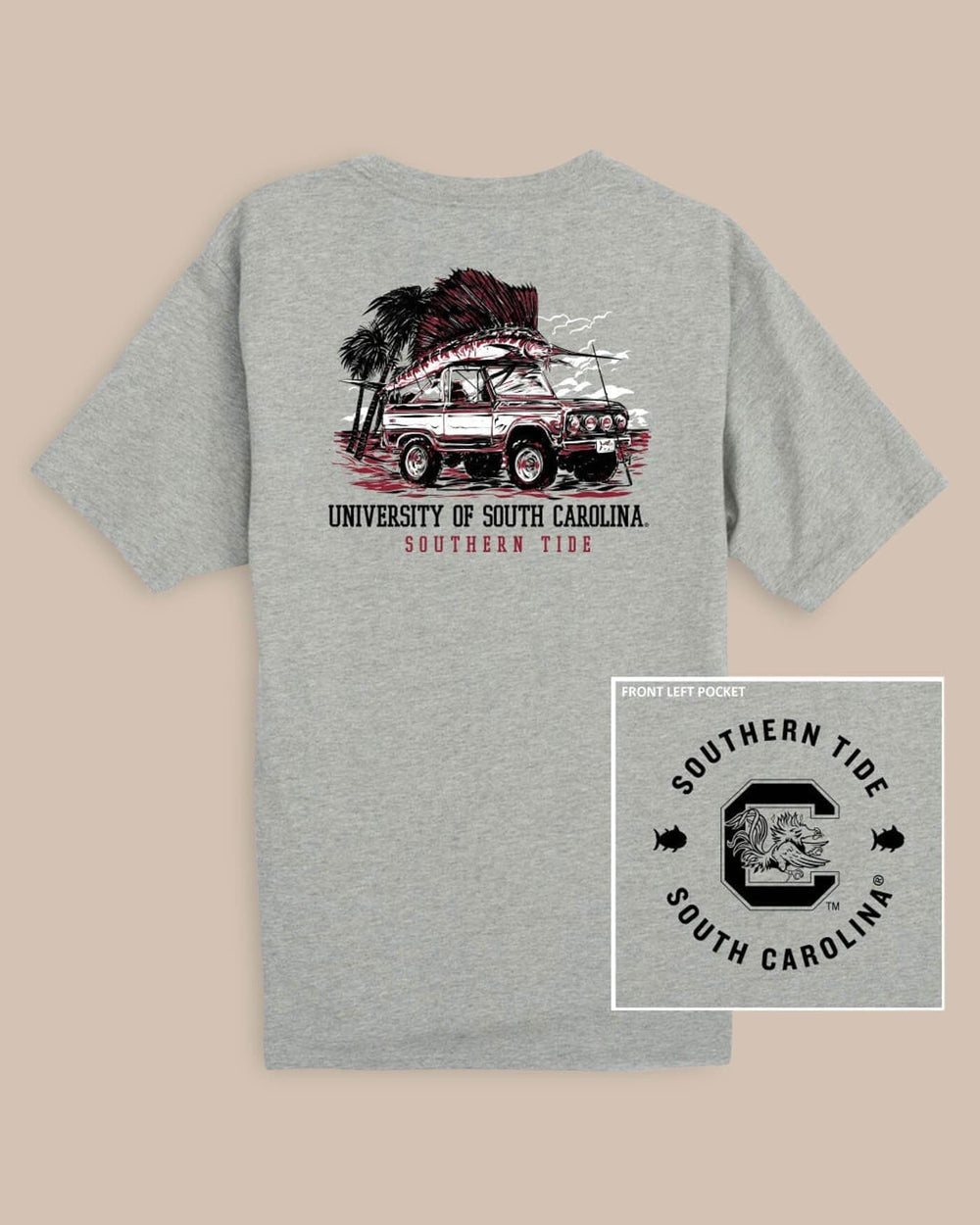 USC Gamecocks Trophy Catch Heather T-Shirt C_T-Shirts Southern Tide 