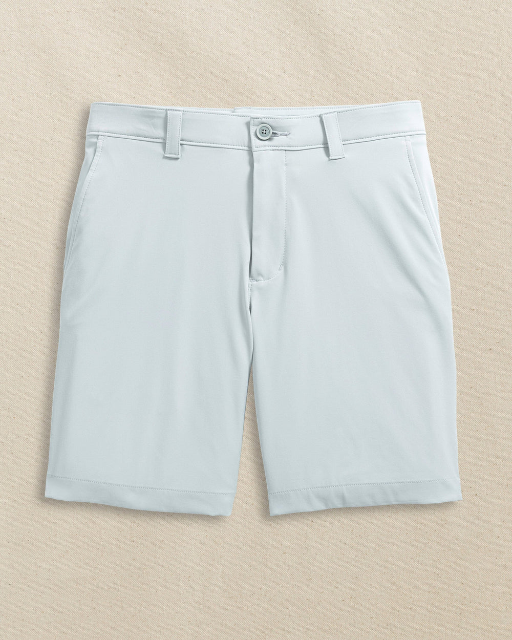 The front view of the Southern Tide Vanderbilt Commodores brrr°®-die 8" Performance Short by Southern Tide - Seagull Grey