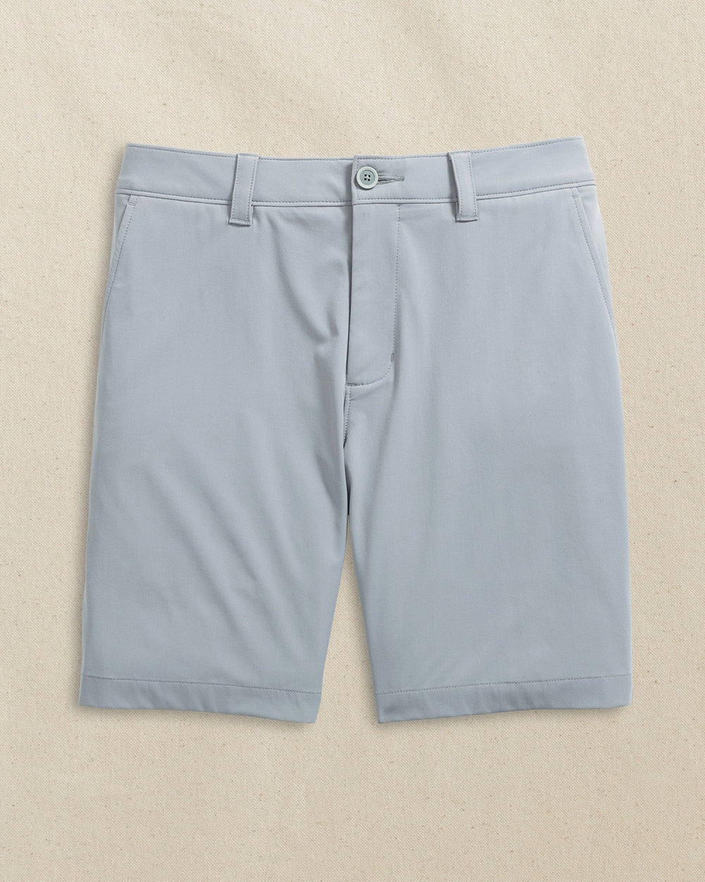 The front view of the Southern Tide Vanderbilt Commodores brrr°®-die 8" Performance Short by Southern Tide - Steel Grey