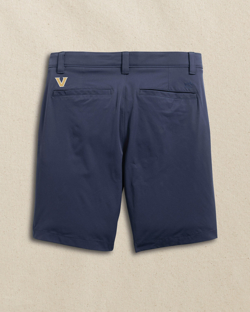 The back view of the Southern Tide Vanderbilt Commodores brrr°®-die 8" Performance Short by Southern Tide - True Navy