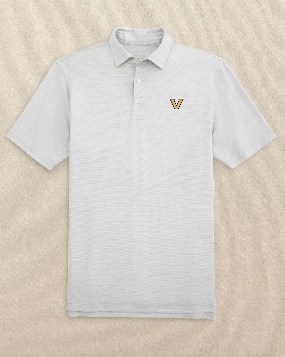 Vanderbilt Commodores Driver Spacedye Polo - Slate Grey C_Polo Shirts Southern Tide 