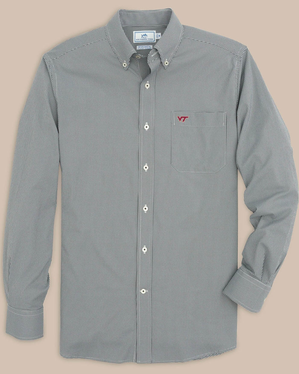 Virginia Tech Hokies Gingham Button Down Shirt C_Sportshirts Southern Tide 