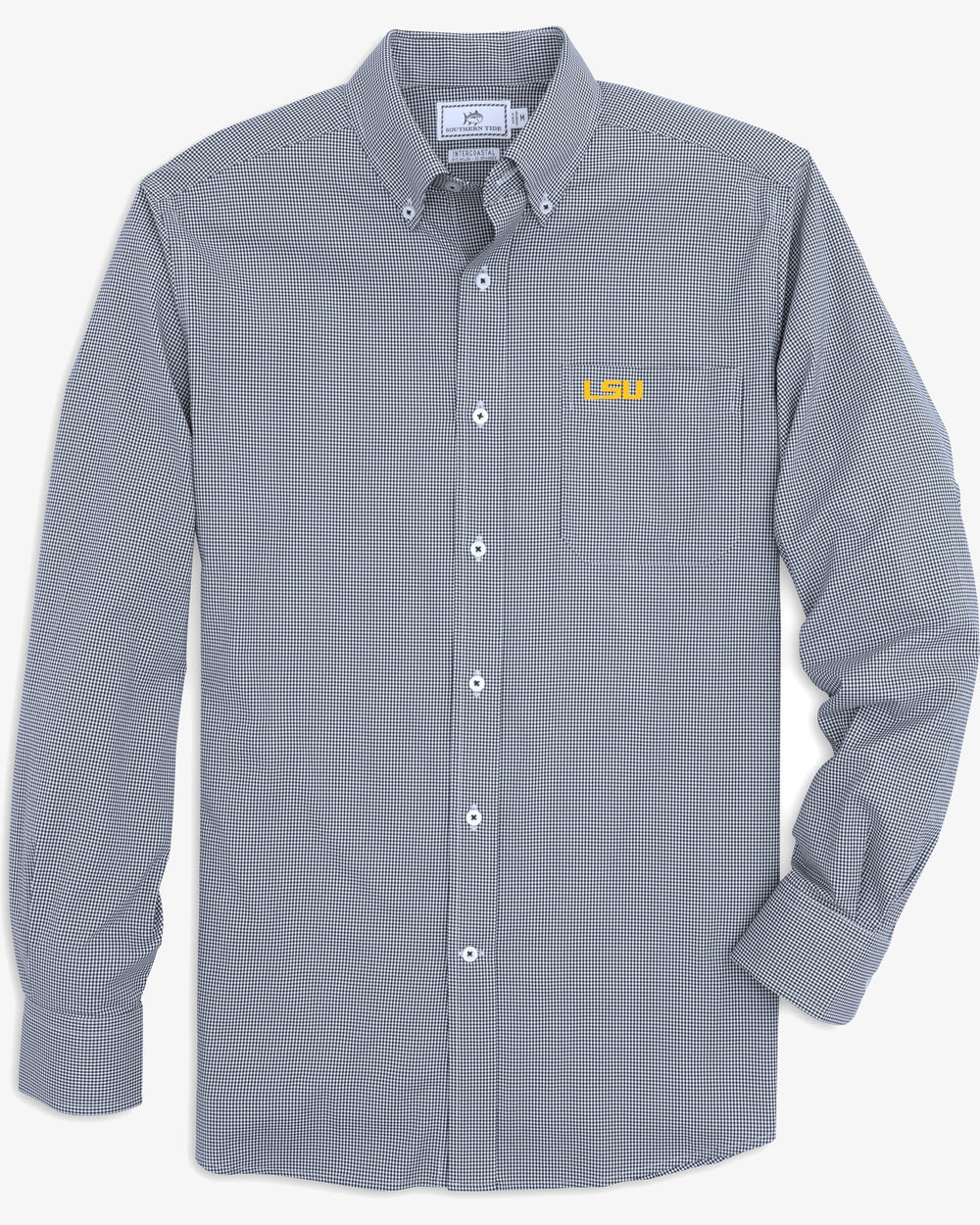 LSU Tigers Gingham Button Down Shirt