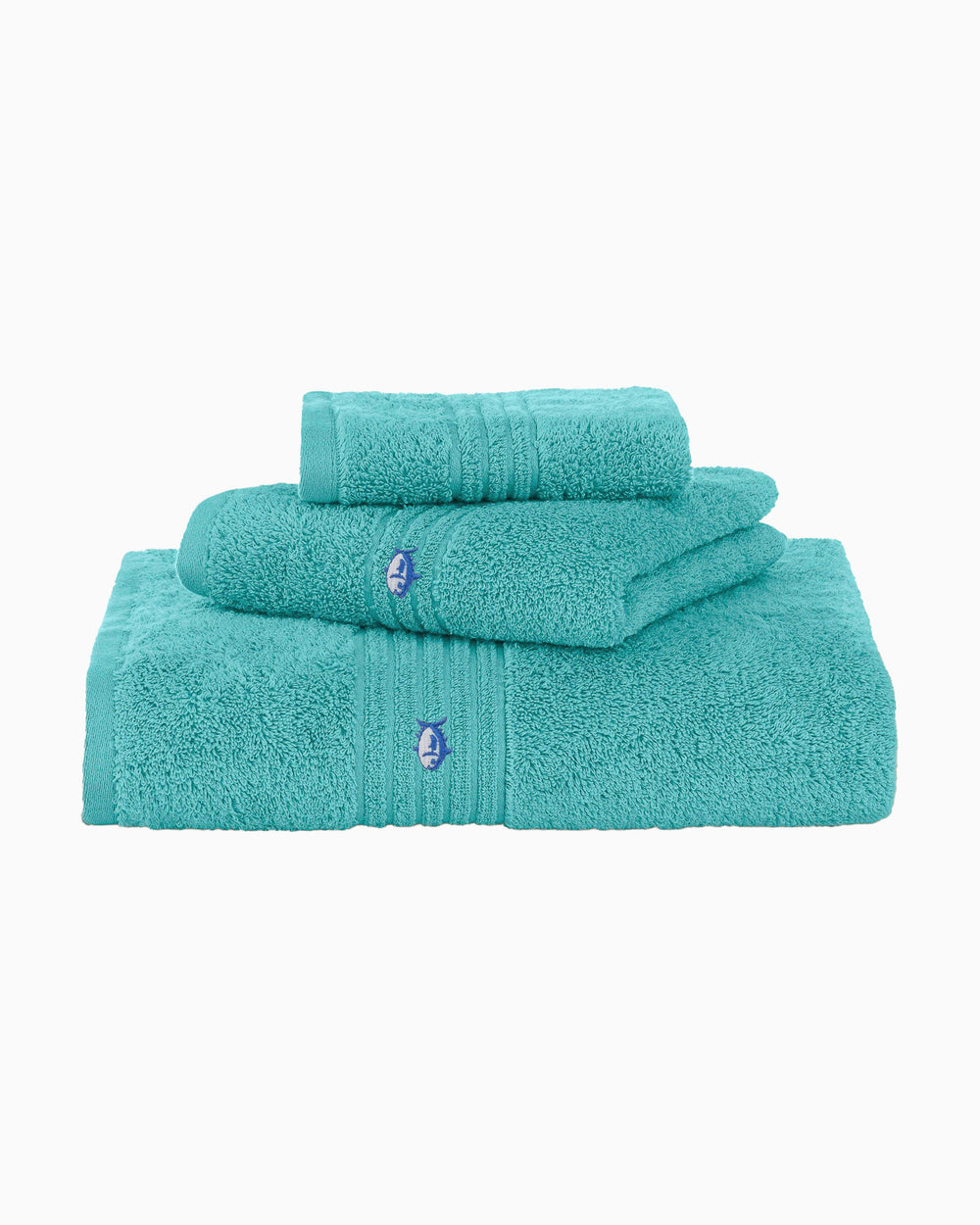 The front view of the Southern Tide Performance 5.0 Towel by Southern Tide - Aqua