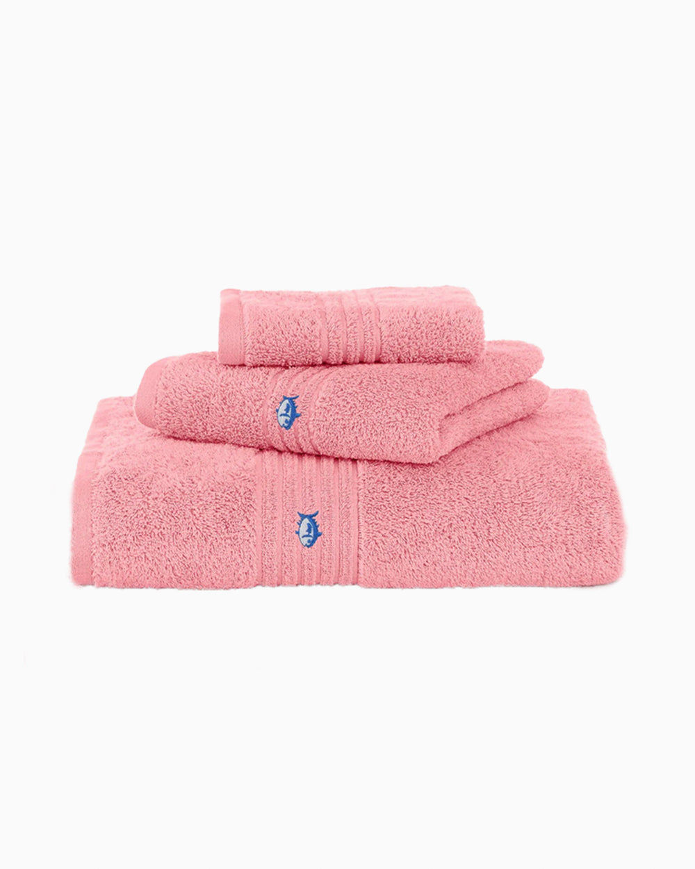 The front view of the Southern Tide Performance 5.0 Towel by Southern Tide - Geranium Pink