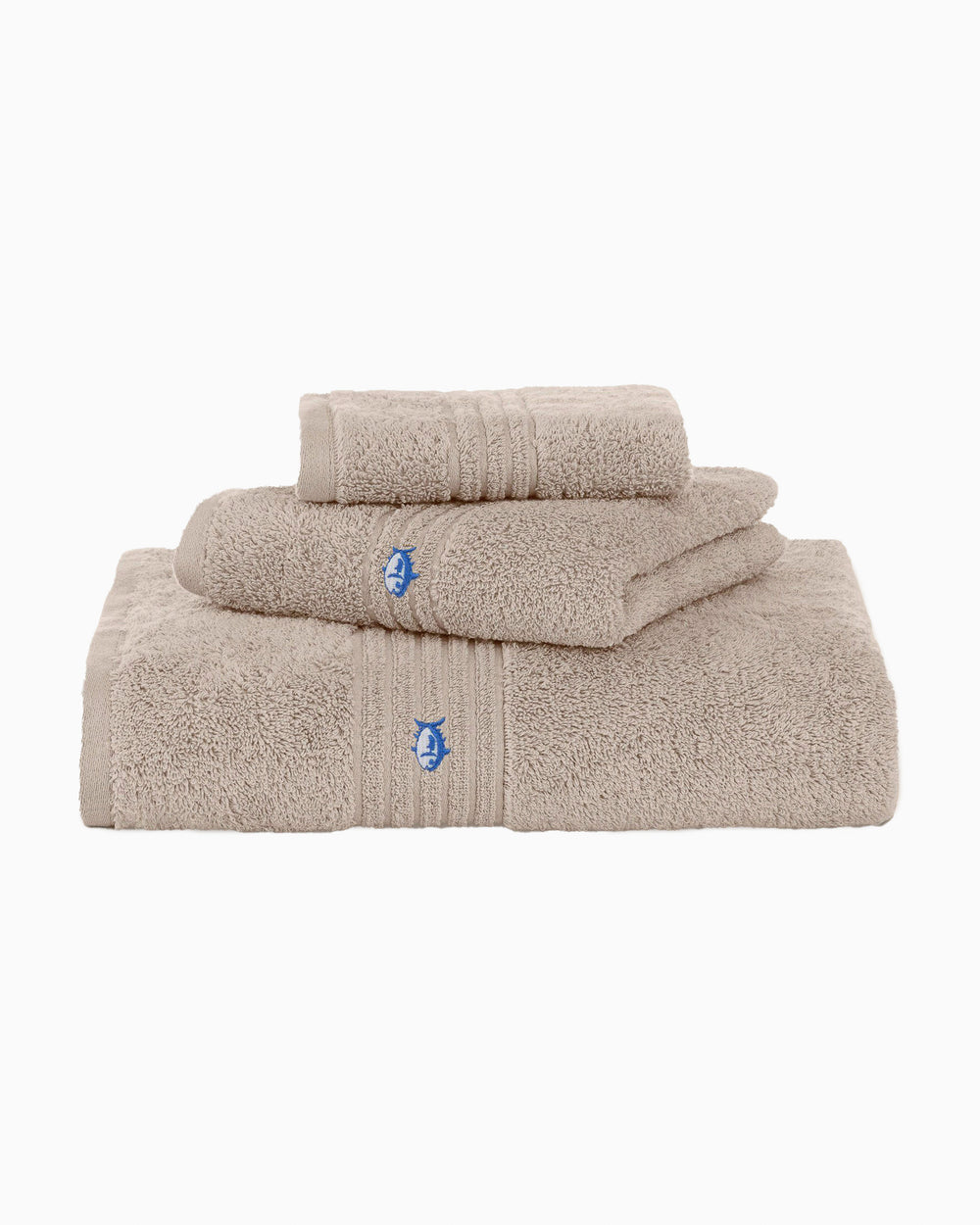 The front view of the Southern Tide Performance 5.0 Towel by Southern Tide - Sand